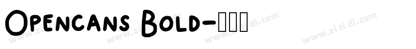 Opencans Bold字体转换